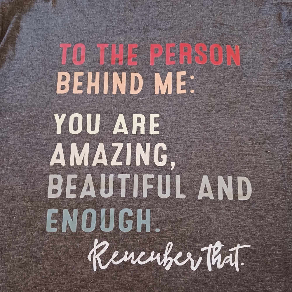 "YOU MATTER" 2XL Gray Short Sleeve T-shirt NWOT Front And Back Graphic - Picture 4 of 11